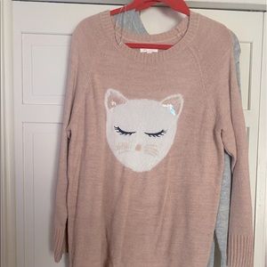 Lauren Conrad super cute cat sweater size XL loose fit never worn